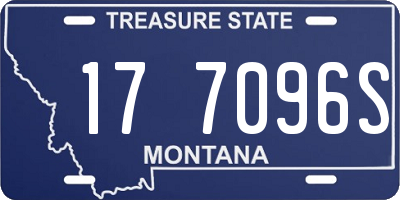 MT license plate 177096S