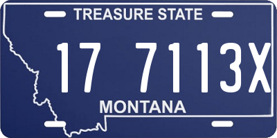 MT license plate 177113X