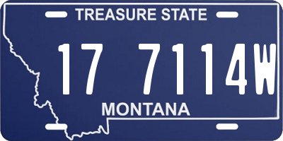 MT license plate 177114W