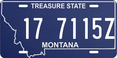 MT license plate 177115Z