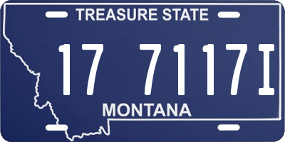 MT license plate 177117I