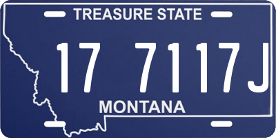 MT license plate 177117J
