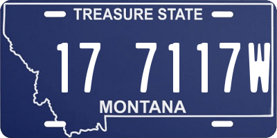 MT license plate 177117W