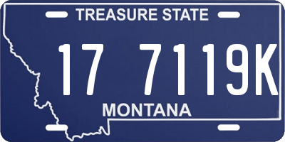 MT license plate 177119K