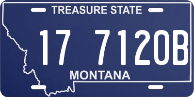 MT license plate 177120B