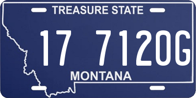 MT license plate 177120G