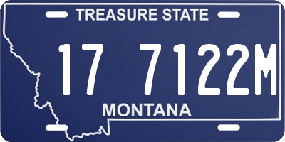 MT license plate 177122M