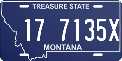 MT license plate 177135X