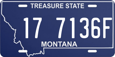 MT license plate 177136F