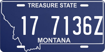 MT license plate 177136Z