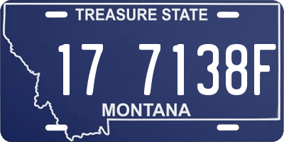 MT license plate 177138F