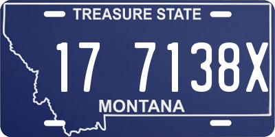 MT license plate 177138X