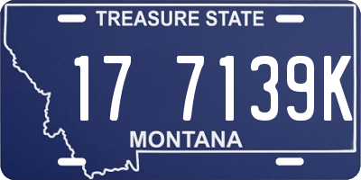 MT license plate 177139K