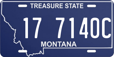 MT license plate 177140C