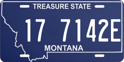 MT license plate 177142E