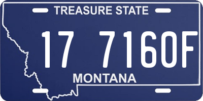 MT license plate 177160F