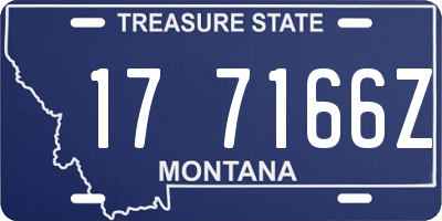 MT license plate 177166Z