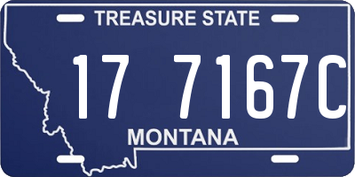 MT license plate 177167C