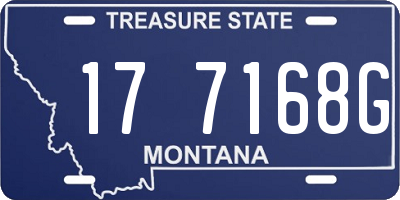MT license plate 177168G