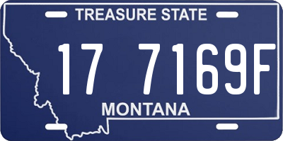 MT license plate 177169F