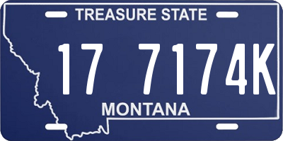 MT license plate 177174K