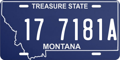 MT license plate 177181A