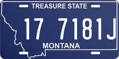 MT license plate 177181J
