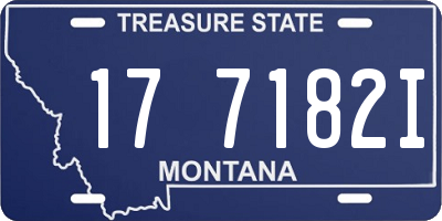 MT license plate 177182I
