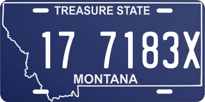 MT license plate 177183X