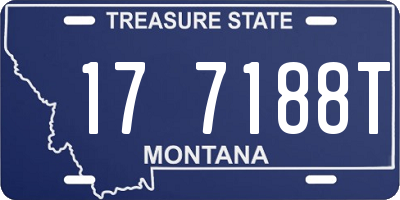 MT license plate 177188T