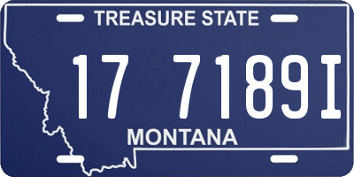 MT license plate 177189I