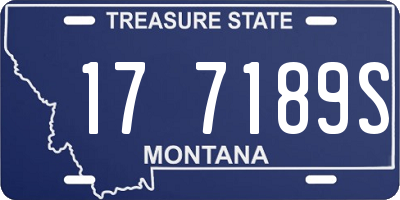 MT license plate 177189S