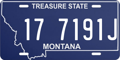 MT license plate 177191J