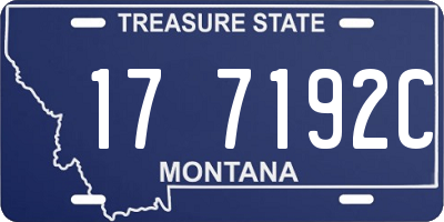 MT license plate 177192C