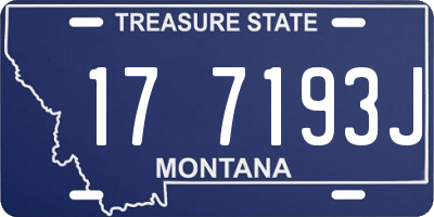 MT license plate 177193J