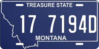 MT license plate 177194D