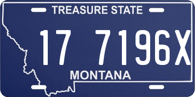 MT license plate 177196X