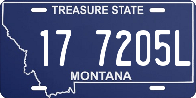 MT license plate 177205L