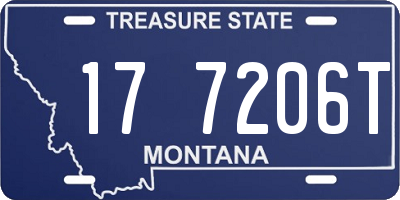 MT license plate 177206T