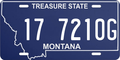 MT license plate 177210G