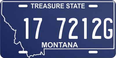 MT license plate 177212G
