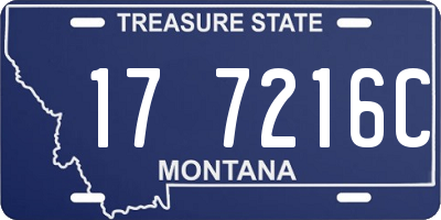 MT license plate 177216C