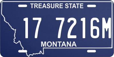MT license plate 177216M