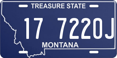 MT license plate 177220J