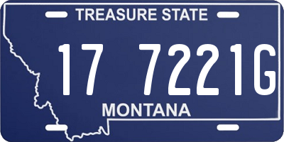 MT license plate 177221G
