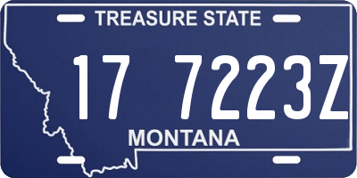 MT license plate 177223Z