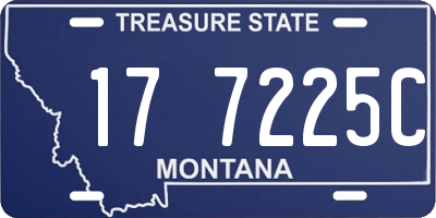 MT license plate 177225C