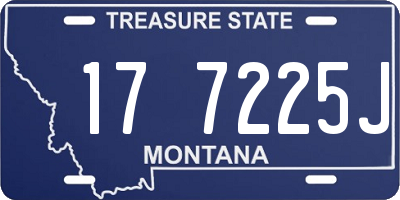 MT license plate 177225J