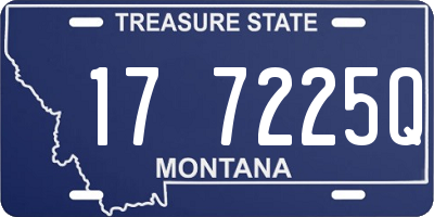 MT license plate 177225Q