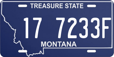 MT license plate 177233F